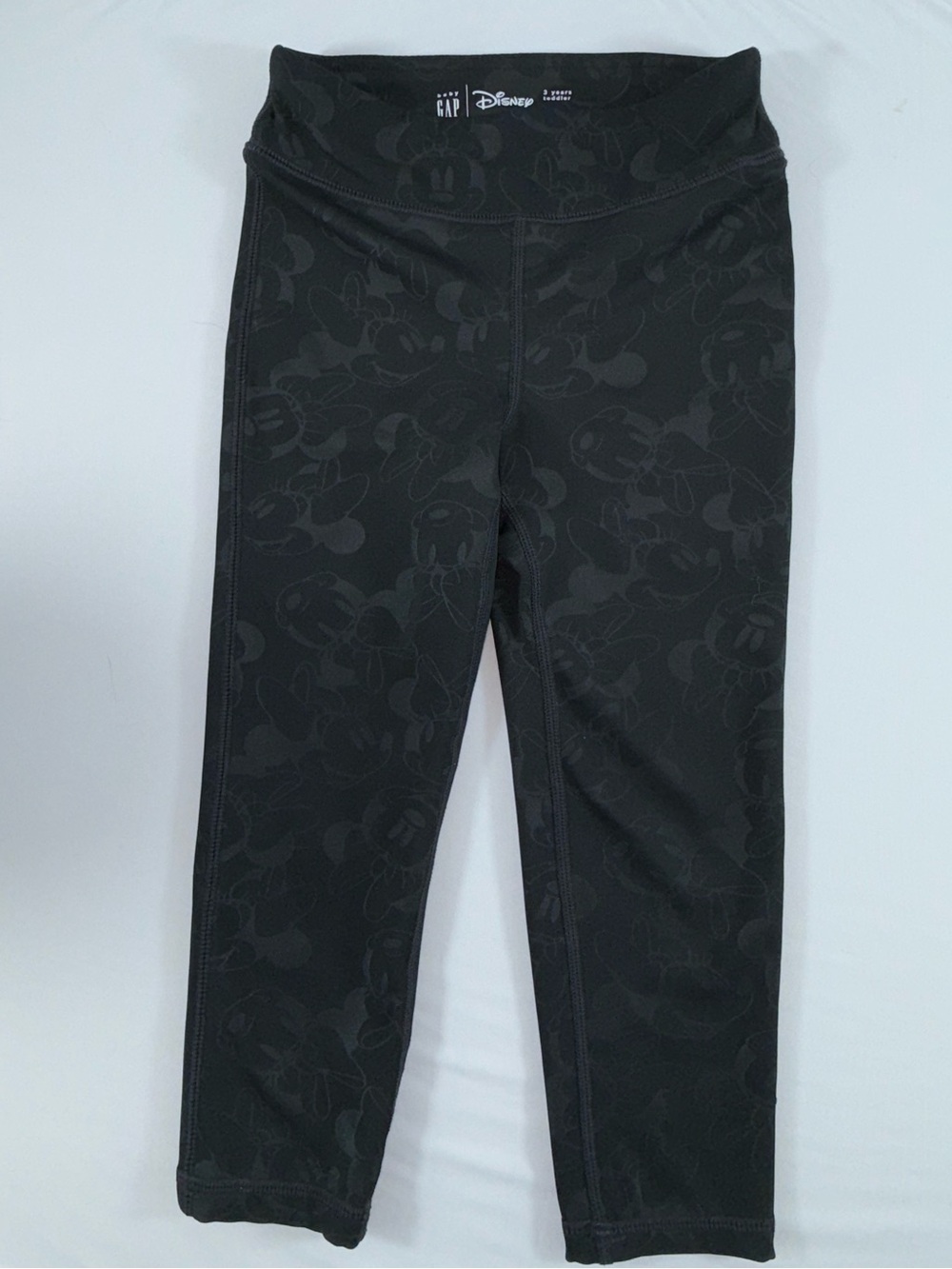 Disney x Baby Gap Toddler Girl’s 3 Black Minnie Mouse Print Gap Fit Leggings